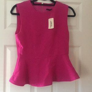 *NWT* pink/magenta peplum shirt